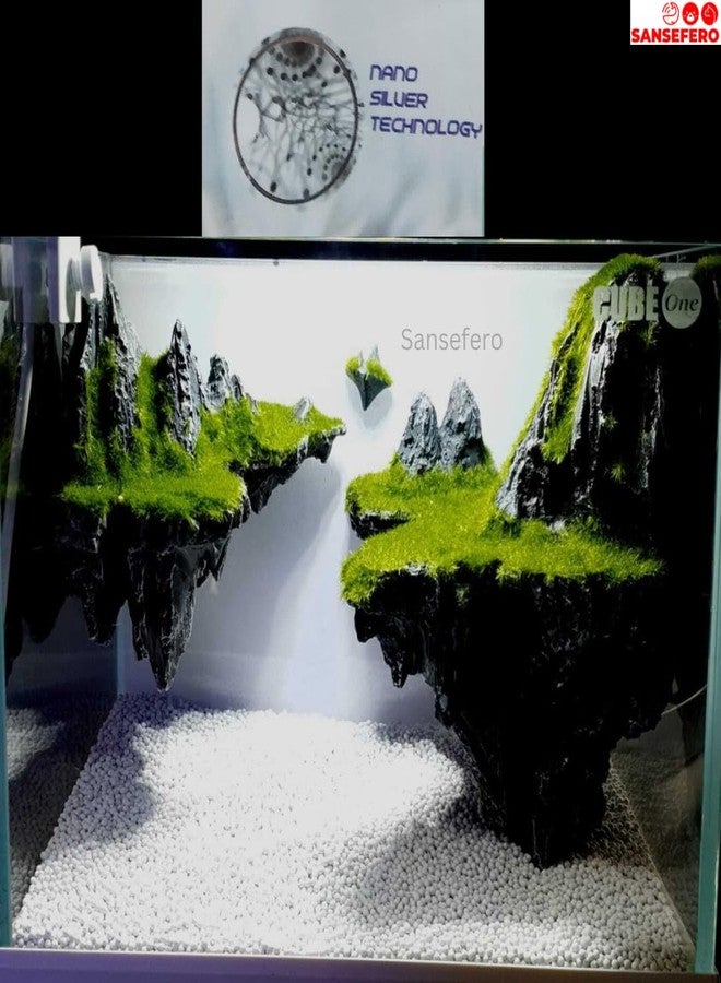 SANSEFERO Premier Plants Aquarium Cube One Nano Silvron White Soil For Fish Tank Plants Aqua Soil For Fish Tank Water Purification Granules(600 Gram) - Image 3